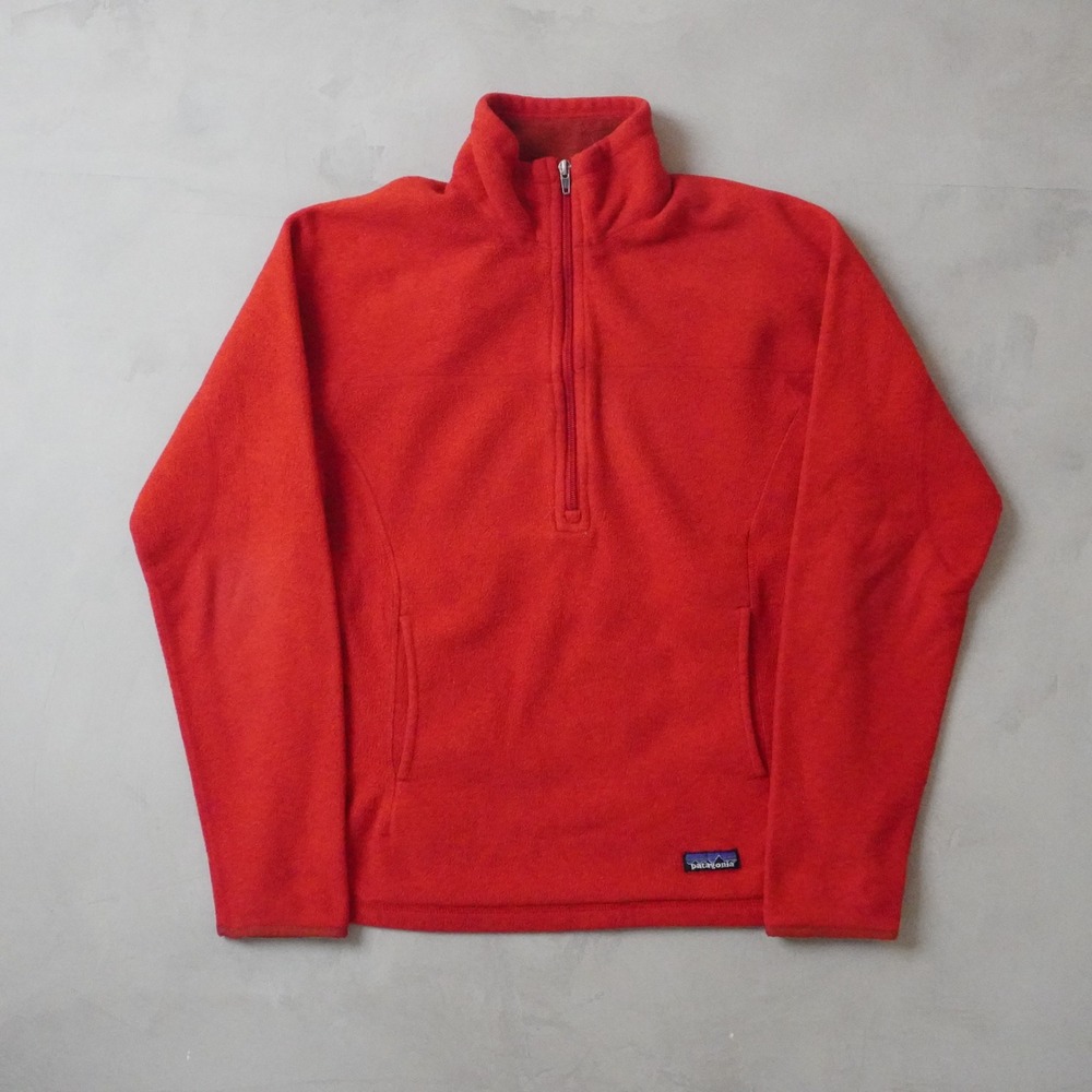 Patagonia Micro D 1/4 Zip Fleece Pullover Medium Womens Red Lightweight Jacket